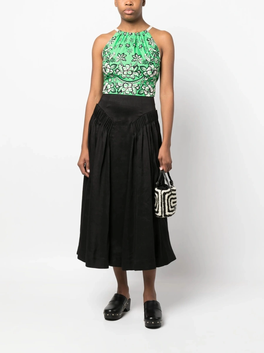 Vesta RED VALENTINO verde din bumbac - Img 2