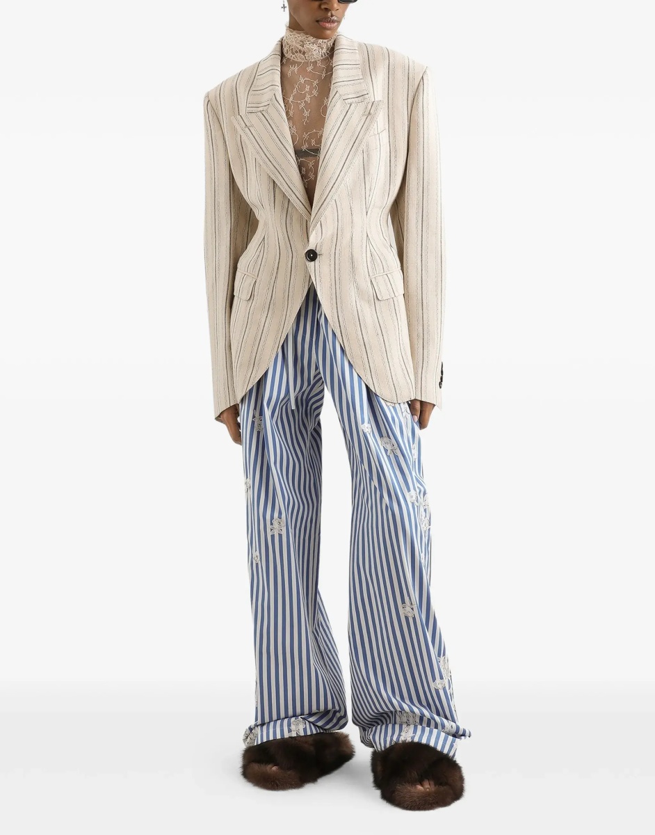 Vesta Single-breasted regimental pinstripe Jacket - Img 4