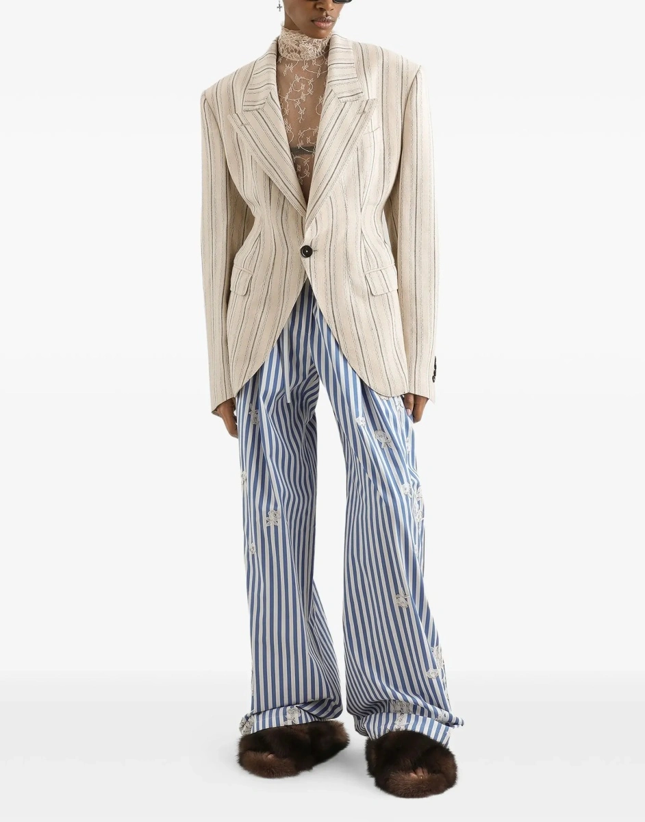 Vesta Single-breasted regimental pinstripe Jacket - Img 4