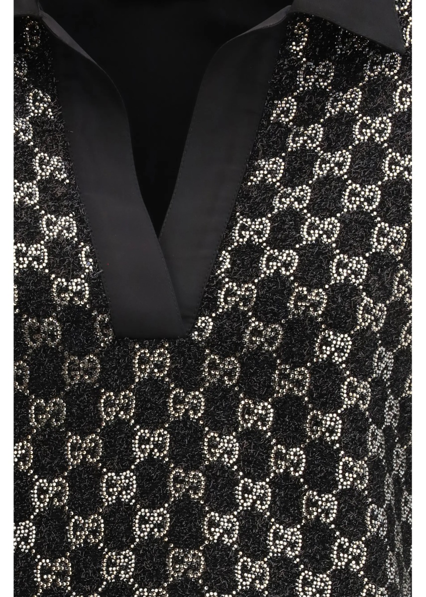 Wool lamé tweed Top - Img 3