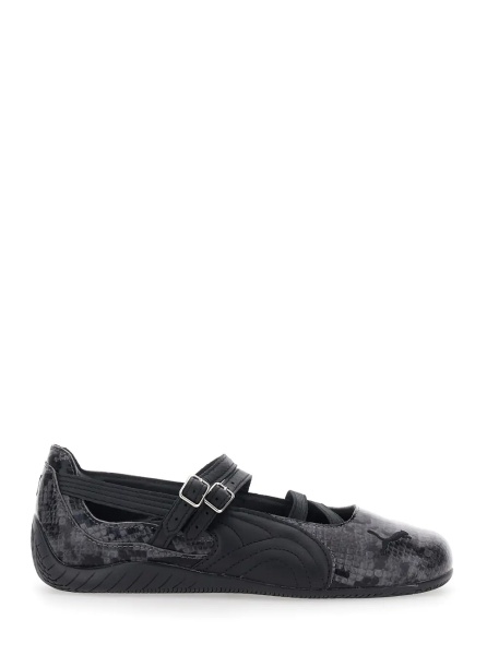 Balerini Ballet shoes 'SPEEDCAT' Gray with Snake Print in Leather Women