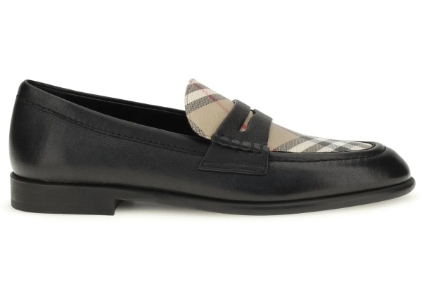 Balerini Opal leather and Check Loafers