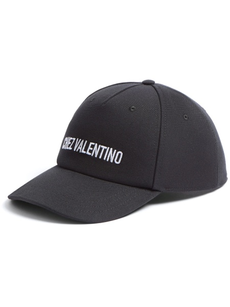 Basca Valentino Garavani neagra din polyester si bumbac