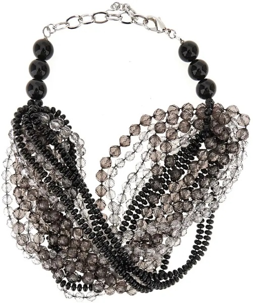 Bijuterii Faceted beads multi-strand necklace