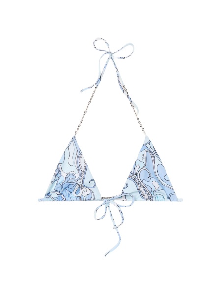Bikini PUCCI albastri din poliamida si elastan