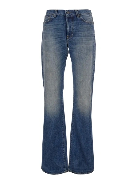 Blugi Acne Studios albastri din denim
