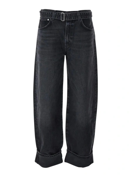Blugi AGOLDE gri din denim