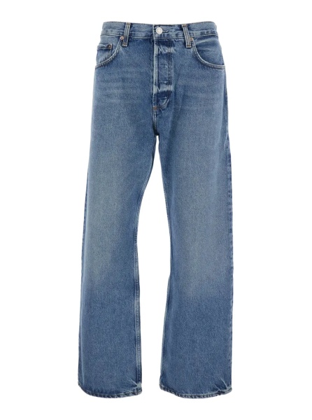 Blugi Blue Jeans with Five-Pocket Design in Denim for Men