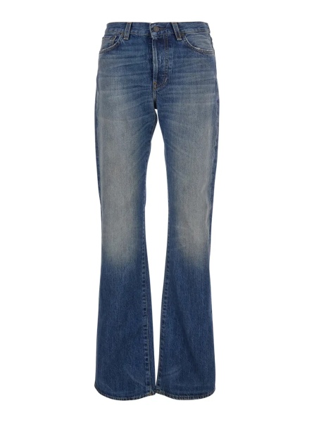 Blugi Blue Jeans with Five-Pocket Design in Denim