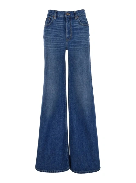 Blugi Chloe albastri din denim