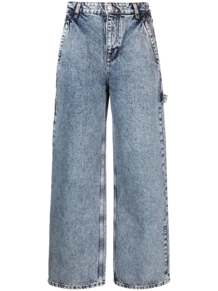 Blugi drepti MOSCHINO JEANS albastri