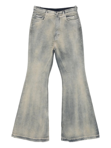 Blugi drepti Rick Owens albastri din bumbac