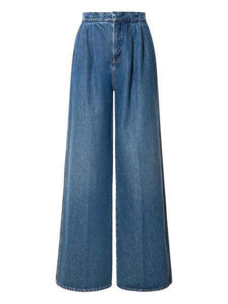Blugi evazati Alberta Ferretti albastri
