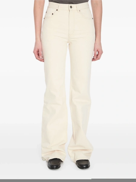 Blugi evazati Saint Laurent albi