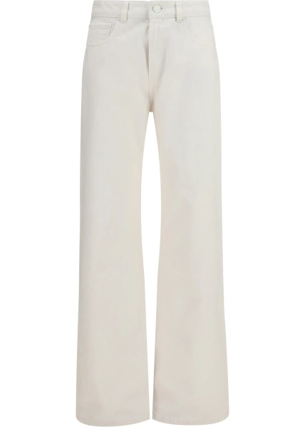 Blugi High-rise straight-leg Jeans in cotton