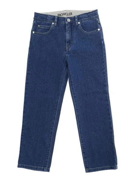 Blugi Moncler albastri din denim