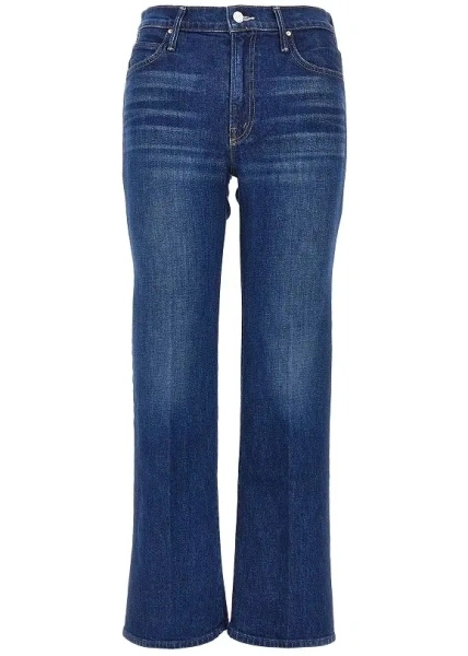 Blugi MOTHER albastri din bumbac si denim