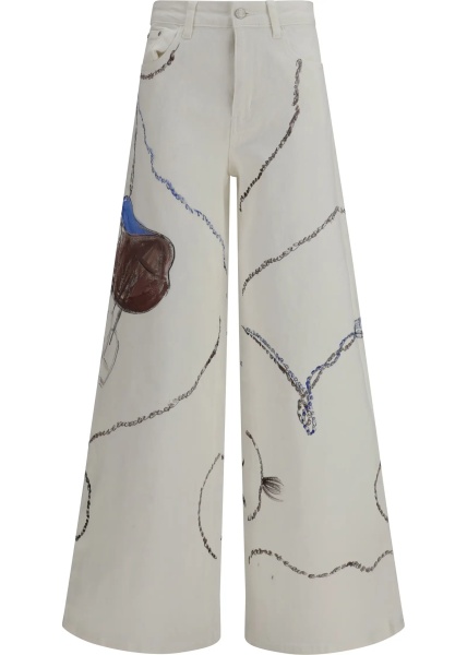 Blugi Palazzo Long painted Jeans in regular fit