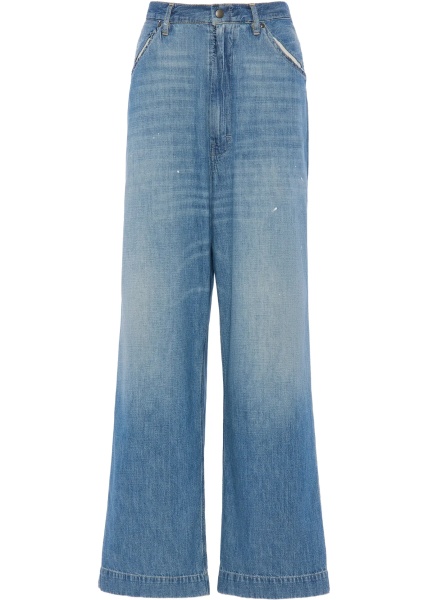 Blugi Patchwork-detail wide leg Jeans