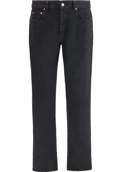 Blugi Saint Laurent negri din denim