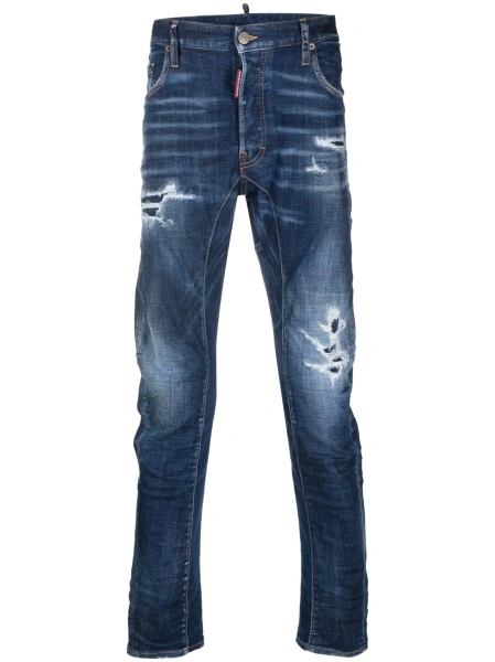 Blugi slim fit DSQUARED2 albastri