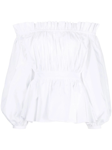 Bluza Alexander McQueen alba din bumbac