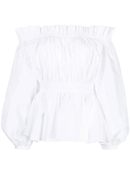 Bluza Alexander McQueen alba din bumbac