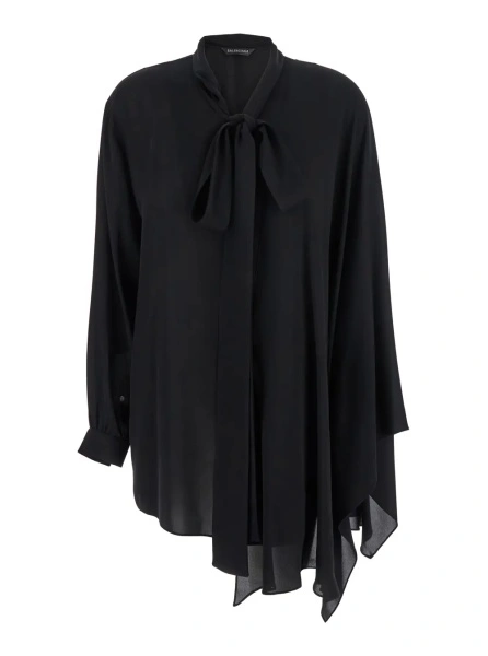 Bluza Balenciaga neagra din matase
