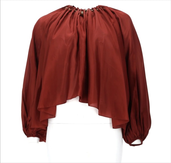 Bluza Blusa Arricciata "Aster" Con Perline