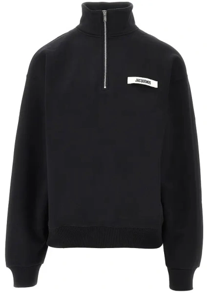Bluza de trening JACQUEMUS neagra 'Gros Grain'