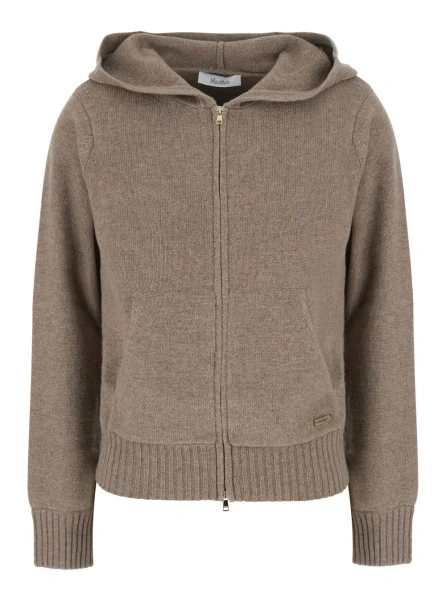 Bluza de trening Max Mara bej din casmir