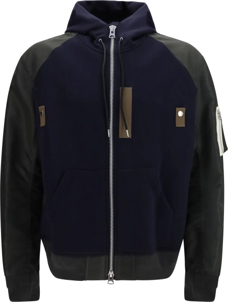 Bluza trening Cotton blend and twill Hoodie