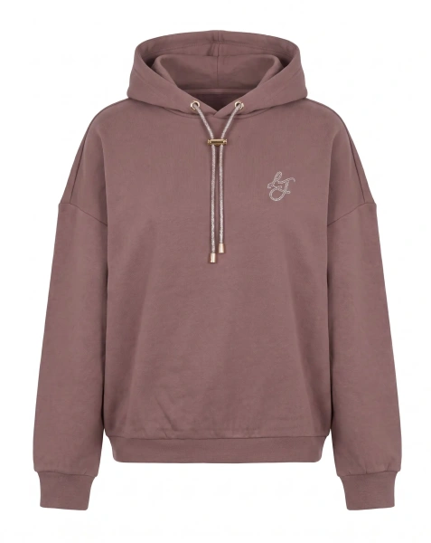 Bluza trening Hoodie with rhinestone application