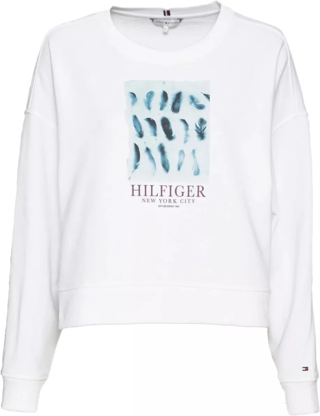 Bluze Feather Open-Neck Sweatshirt WW0WW33084YBR