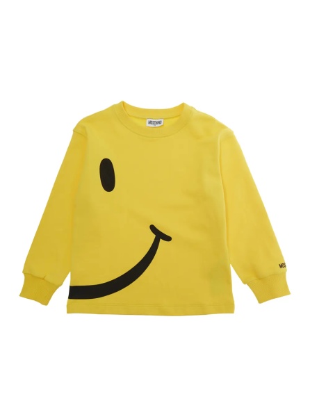 Bluze Yellow Hoodie 'HUF09SLCA8650577' with Fixed Hood and Printed Logo on Front in Women's Cotton