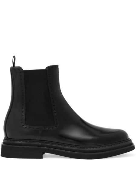 Bocanci Dolce & Gabbana negri din piele