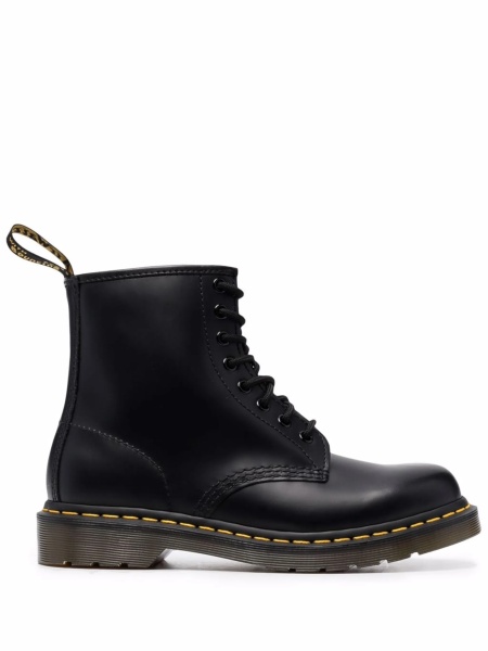 Bocanci Dr. Martens negri din piele