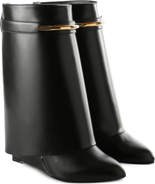 Bocanci Leather Shark Ankle Boots