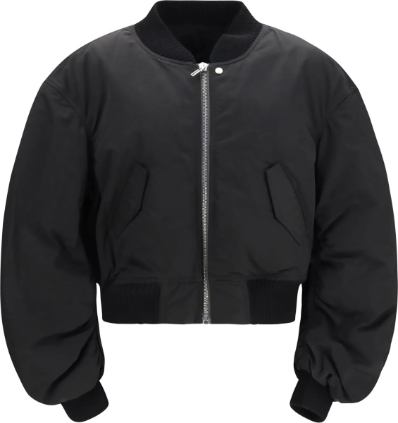 Bomber Bomber Jacket with gathered sleeves