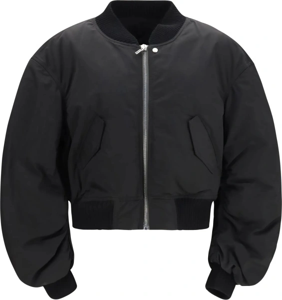 Bomber Bomber Jacket with gathered sleeves
