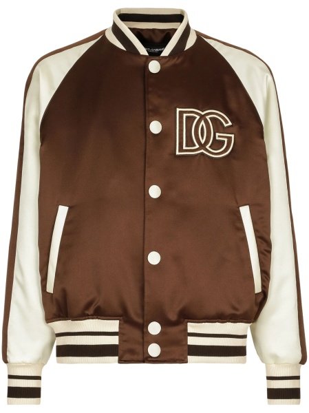 Bomber jacket Dolce & Gabbana maro din polyester