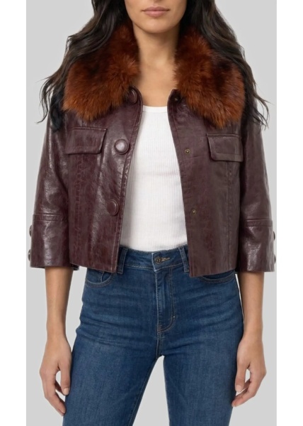 Bomber Short Leather Jacket