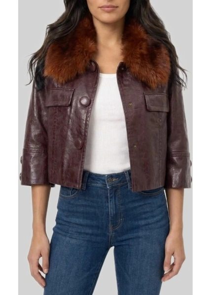 Bomber Short Leather Jacket