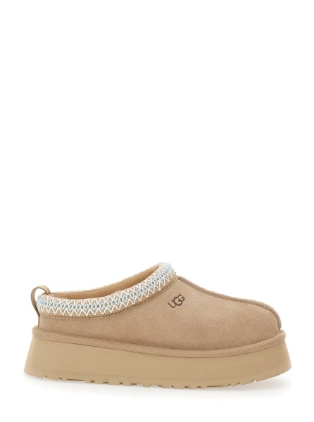 Botine Beige 'Tazz' Slip-On Sabot with Impressed Logo