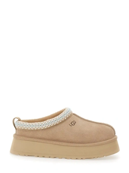 Botine Beige 'Tazz' Slip-On Sabot with Impressed Logo