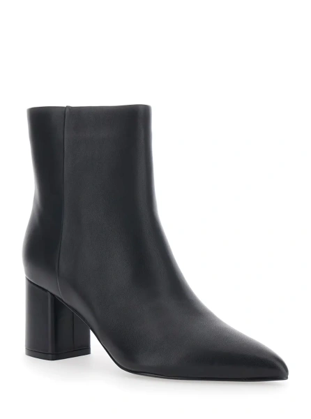 Botine Black fabric ankle boots for women