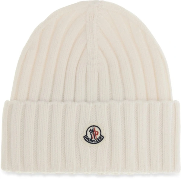 Caciula Moncler alba din lana