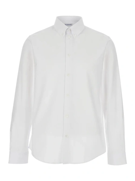 Camasa Burberry alba din bumbac