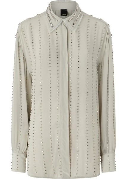 Camasa casual Caitlin Shirt with metal elements