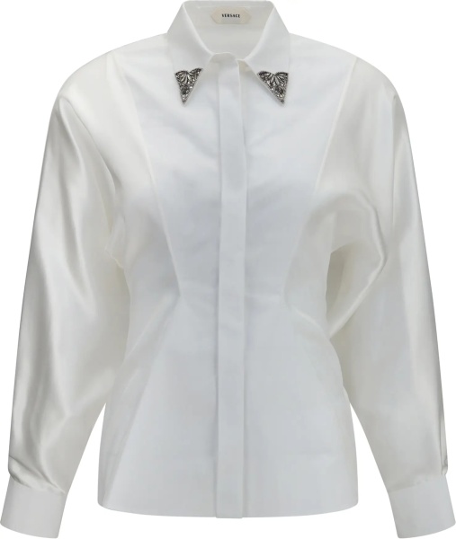 Camasa casual Embroidered cotton poplin Shirt